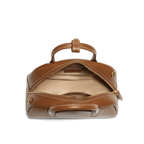 百丽包女25冬商场同款简约百搭牛皮单肩斜挎手提波士顿包BL881AX6