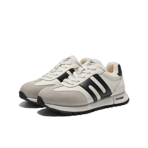 百丽高帮休闲运动鞋男2026新春商场款复古保暖阿甘德训鞋8PT11AM6