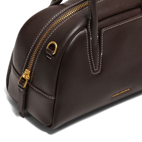 百丽包女25冬商场同款简约百搭牛皮单肩斜挎手提波士顿包BL881AX6