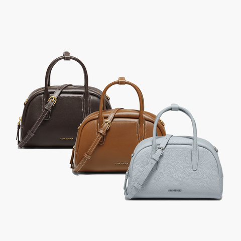 百丽包女25冬商场同款简约百搭牛皮单肩斜挎手提波士顿包BL881AX6