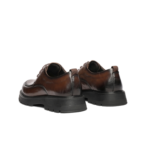 百丽办公通勤商务鞋男士春款牛皮革舒适厚底休闲皮鞋加绒A2118AM6