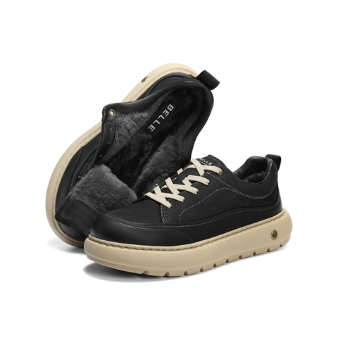 百丽厚底休闲板鞋男2026新款春季商场同款复古潮搭工装鞋8YH01AM6