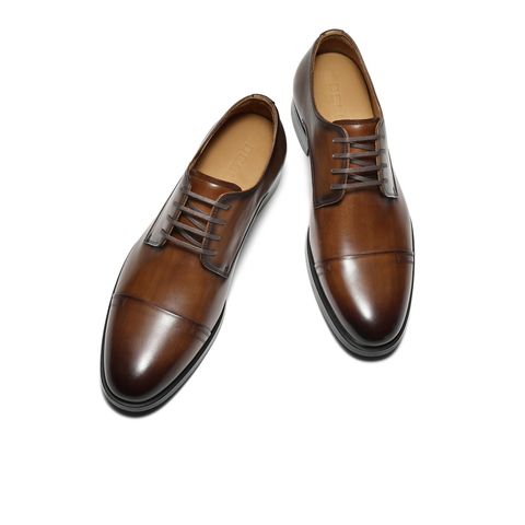 百丽英伦风商务鞋男2026新春商场款牛皮革职场通勤正装鞋H9005AM6