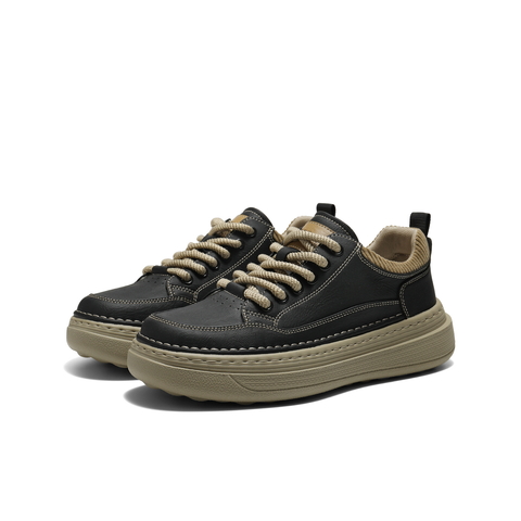 百丽复古潮搭休闲鞋男2026新春季商场款厚底增高工装板鞋8ZY01AM6