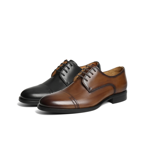 百丽英伦风商务鞋男2026新春商场款牛皮革职场通勤正装鞋H9005AM6