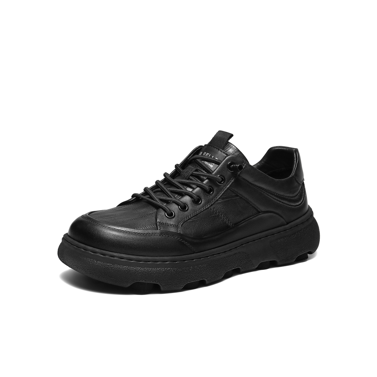 百丽厚底增高休闲鞋男鞋2026新款春季商场款套脚工装板鞋9AC01AM6
