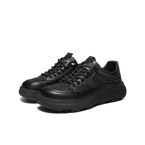 百丽厚底增高休闲鞋男鞋2026新款春季商场款套脚工装板鞋9AC01AM6