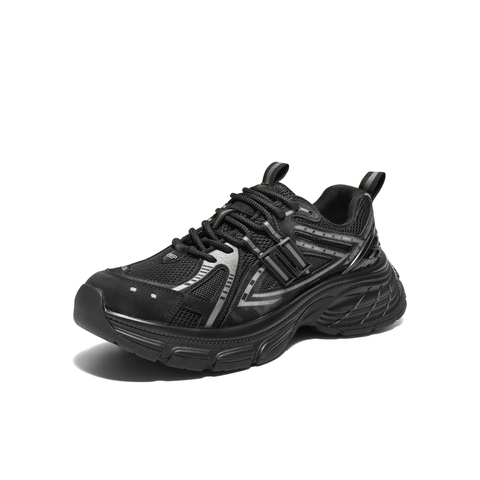 百丽蓝鲸老爹鞋男鞋2026春新复古潮搭厚底增高休闲运动鞋A2321AM6