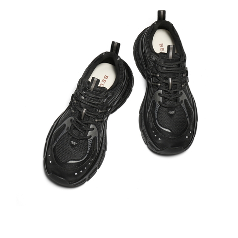 百丽蓝鲸老爹鞋男鞋2026春新复古潮搭厚底增高休闲运动鞋A2321AM6