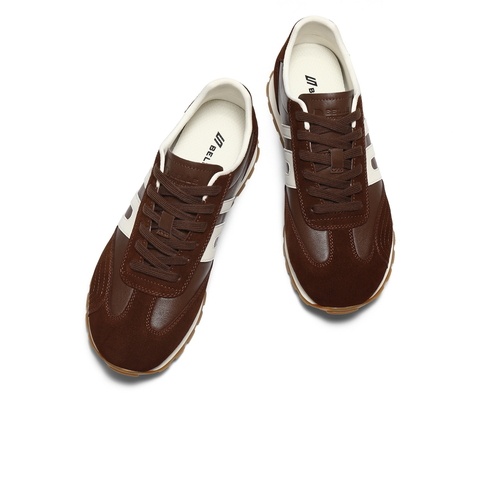 百丽复古撞色休闲运动鞋男2026新款春季商场款德训阿甘鞋8ZA01AM6