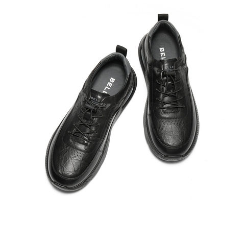 百丽厚底增高健步鞋男2026新款春季商场款时尚休闲运动鞋9AB01AM6