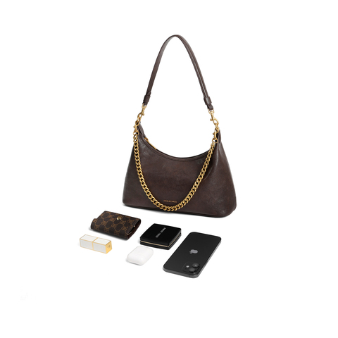 百丽包包女2025秋季新品复古通勤海鸥老花单肩斜挎腋下包XX7424AX6