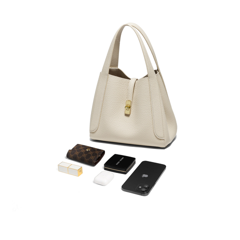 百丽包女2025冬新商场同款真皮通勤菜篮子单肩斜挎手提包BL878AX6