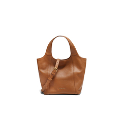 百丽包女2026春商场同款慵懒休闲牛皮单肩斜挎手提水桶包X7462BX6