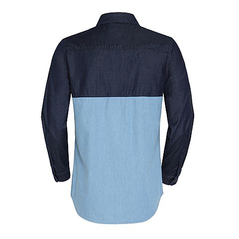 CAT/卡特秋冬  男子 深蓝长袖衬衣I432