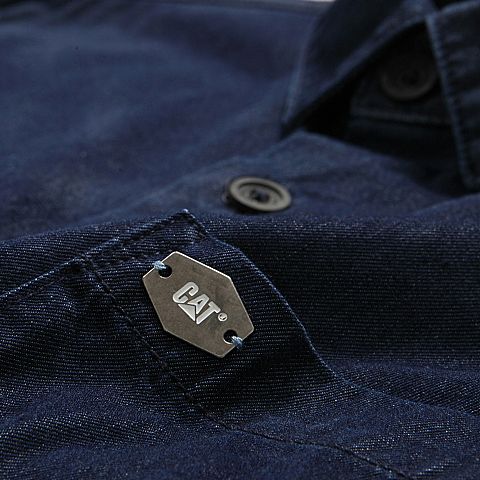 CAT/卡特秋冬  男子 深蓝长袖衬衣I432