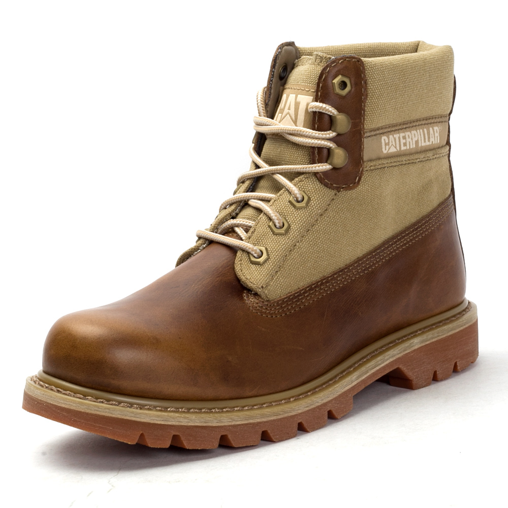 CAT/卡特春夏深卡其牛皮/织物男休闲鞋粗犷装备(Rugged)P720905G1BDR39