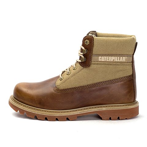 CAT/卡特春夏深卡其牛皮/织物男休闲鞋粗犷装备(Rugged)P720905G1BDR39