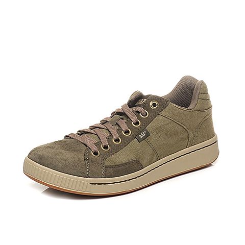 CAT/卡特春夏季卡其绿猪皮革/织物男户外休闲鞋P721063G1FMA19