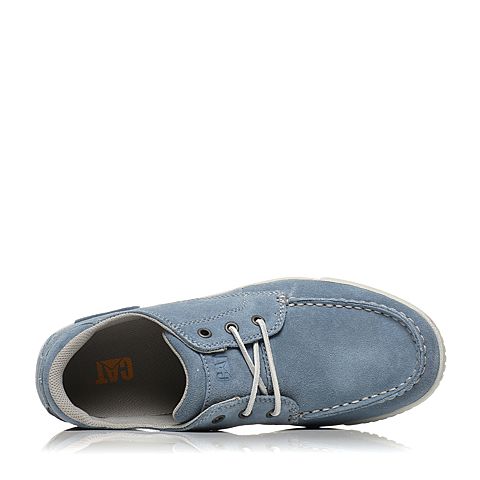 CAT/卡特春夏浅蓝色牛剖层革男户外休闲鞋P719801G1FMC73