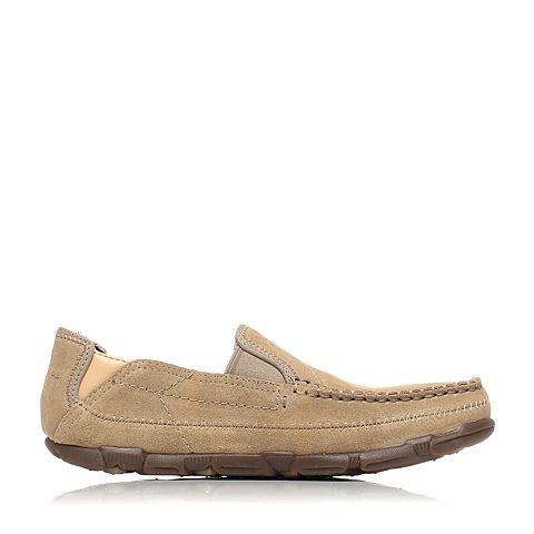 CAT/卡特春夏季杏黄色牛剖层革/合成革/织物男户外休闲鞋休闲装备(Casual)P714832G1EMS49