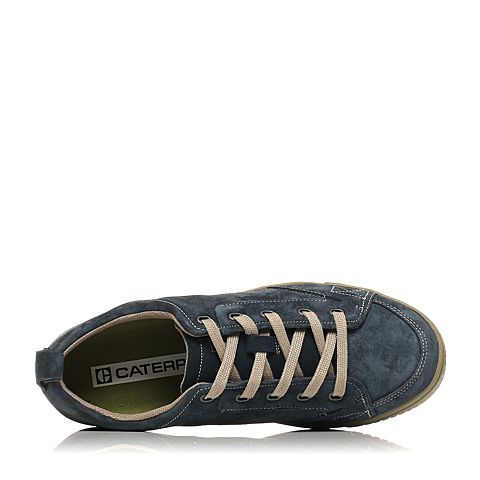 CAT/卡特深蓝色猪皮革/牛剖层革男户外休闲鞋P720075G1EMC71