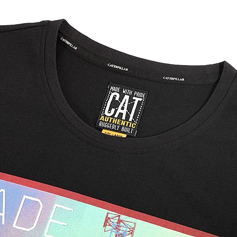 CAT/卡特秋冬款男深黑短袖T恤CG1MTSST136A09