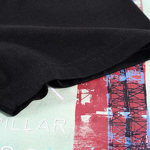 CAT/卡特秋冬款男深黑短袖T恤CG1MTSST136A09