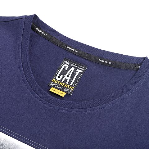 CAT/卡特秋冬款男深蓝短袖T恤CG1MTSST139B79