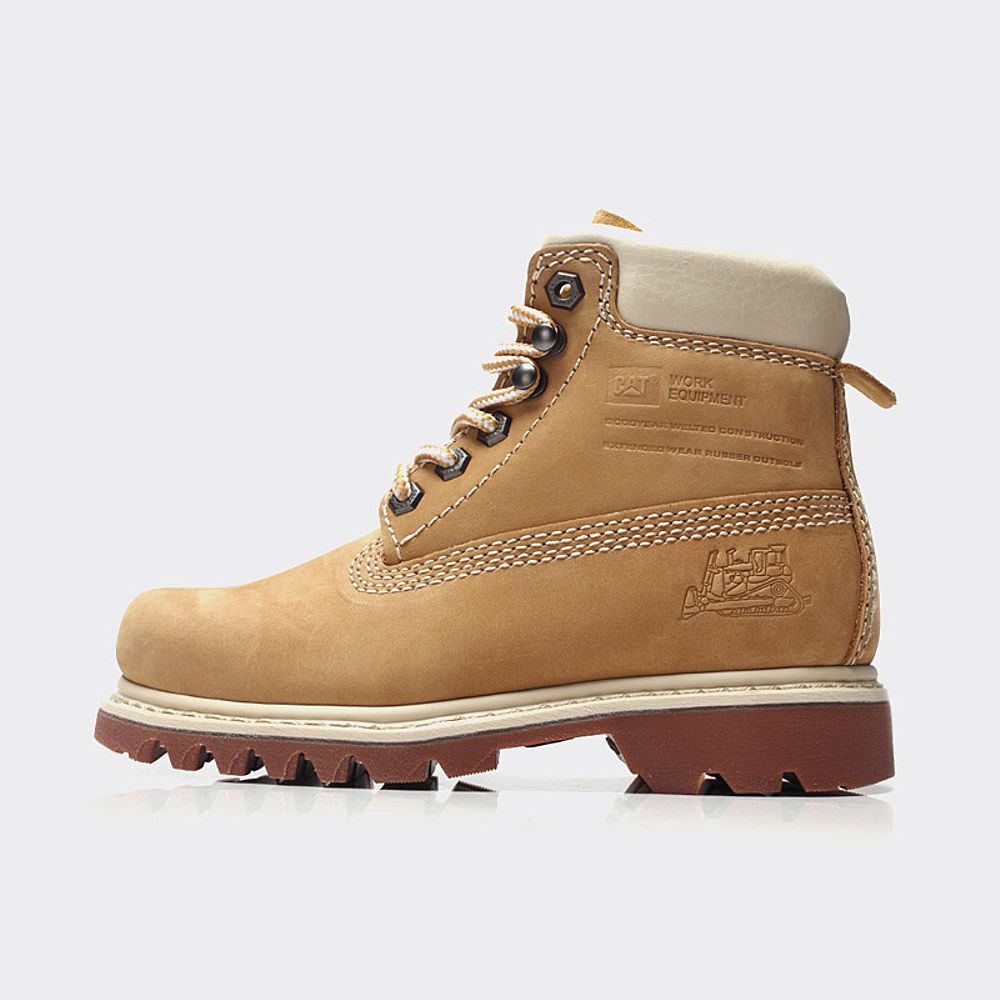 cat/卡特秋冬黄牛皮革/牛剖层革/合成革女户外休闲鞋p309599g3edr40