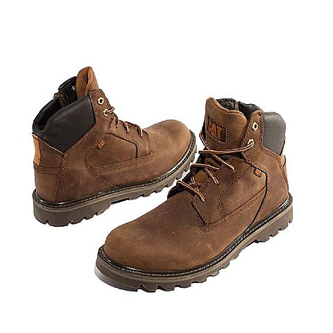 CAT/卡特秋冬棕色牛皮/织物男户外休闲靴粗犷装备P721714G3BDR36