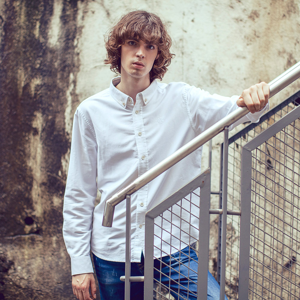 CAT/卡特秋冬款男装白色长袖衬衣CG5MSLSS408P10