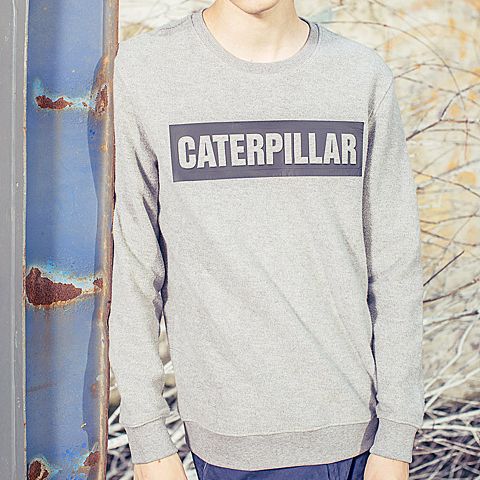 CAT/卡特秋冬款男装浅花灰卫衣套衫CG6MKLSO187C16