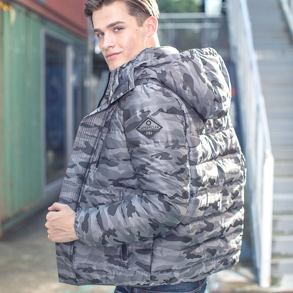 CAT/卡特秋冬款男装浅灰羽绒服CG6MODJK335P07