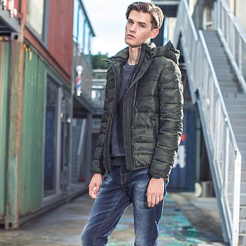 CAT/卡特秋冬款男装军绿羽绒服CG6MODJK335P99