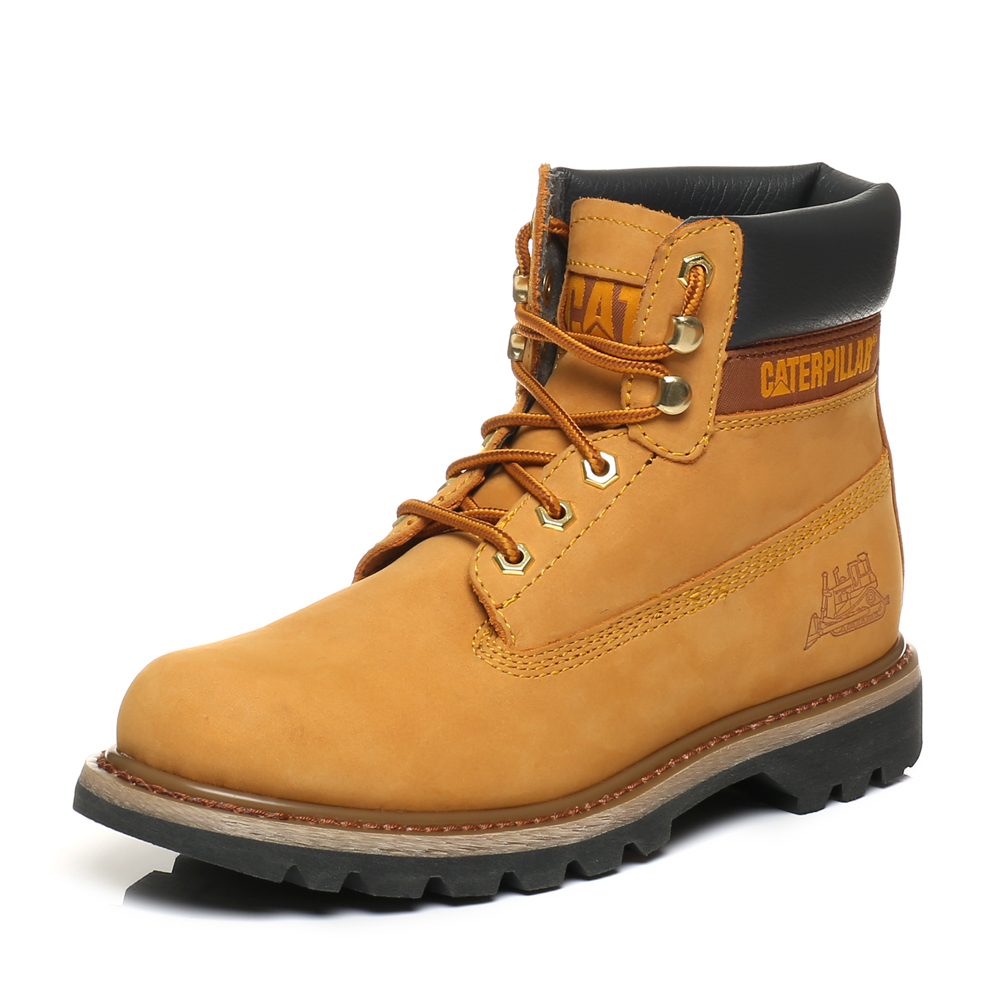 CAT卡特春夏季款亮黄牛皮革/合成革男士休闲靴P717692H1BDR44
