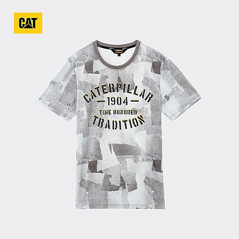 CAT卡特春夏款男装深锦灰短袖T恤CH2MTSST101C17