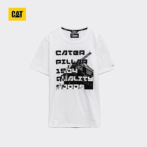 CAT/卡特春夏款男装白色短袖T恤CH1MTSST102B10