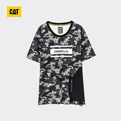 CAT/卡特春夏款男装午夜灰短袖T恤CH1MTSST114A15