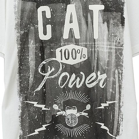 CAT/卡特春夏款男装白色短袖T恤CH2MTSST143B10