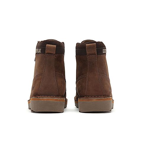 CAT卡特秋冬款咖色牛皮革男子休闲靴P719092H3WDR31