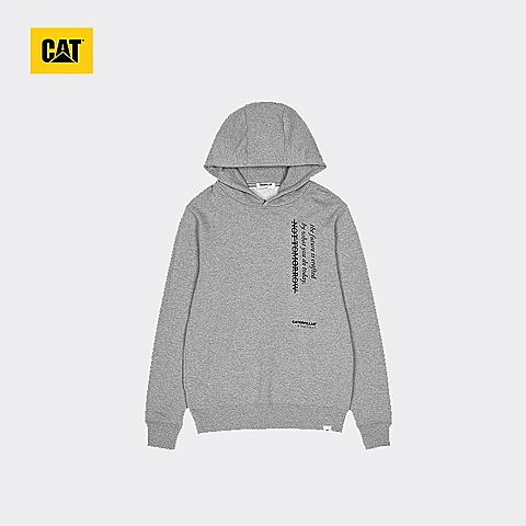 CAT/卡特秋冬款灰色男灰色连帽卫衣套衫CH6MKHOD177B07