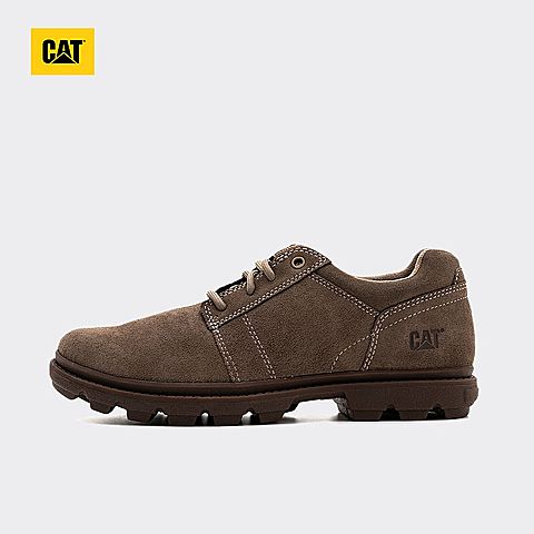 CAT卡特春夏新款深卡其牛剖层革男子休闲单鞋P719928I1YMC14