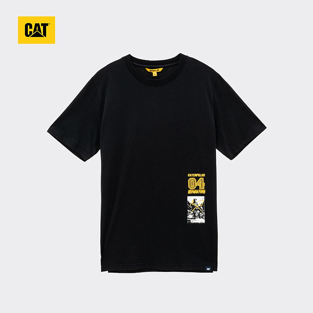 CAT/卡特春夏款男装黑色短袖T恤CI1TSN1790GC09