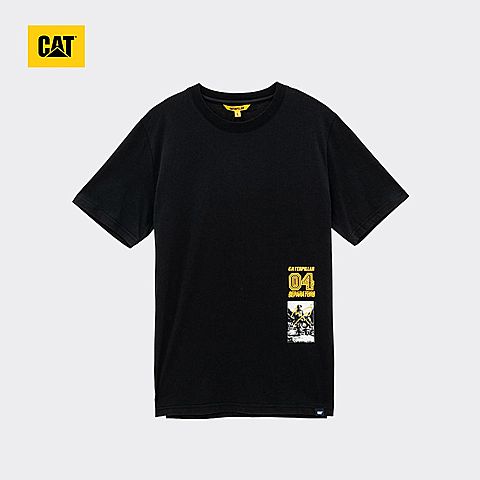 CAT/卡特春夏款男装黑色短袖T恤CI1TSN1790GC09