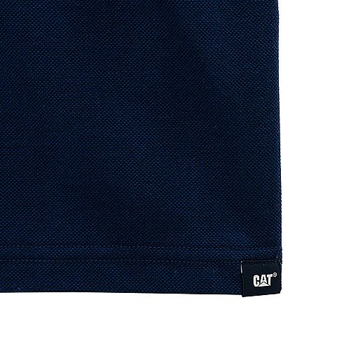 CAT/卡特春夏款男装靛蓝色短袖翻领T恤CI1PON1806GC79
