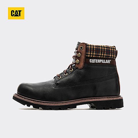 CAT/卡特秋冬款男COLORADO PLAID牛皮革黑色休闲靴P723927I3BDC09