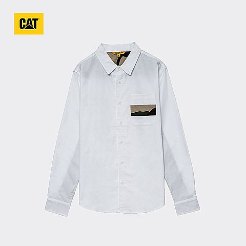 CAT/卡特秋冬款男白色长袖衬衣CI3SHN26211C10