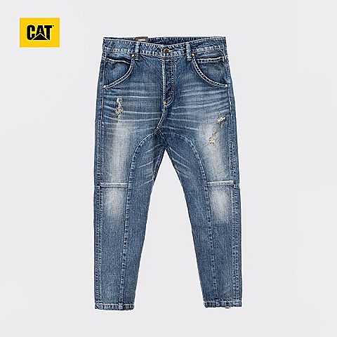 CAT/卡特春夏新款男靛蓝色牛仔长裤CJ1JEP13031
