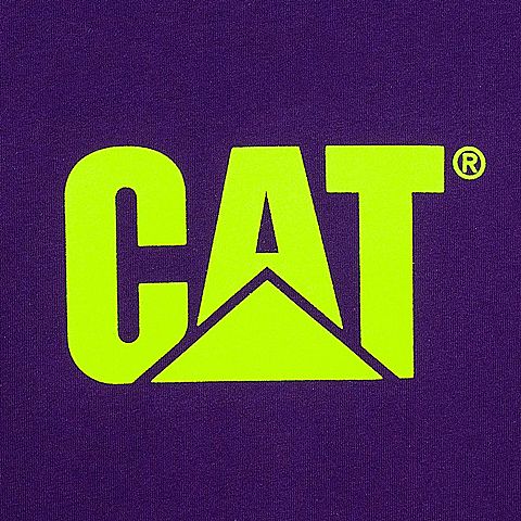 CAT/卡特春夏新款男本紫色短袖T恤CJ1TSP16021